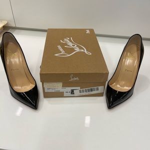Christian Louboutin Pigalle Follies 100 Black Patent size 6.5